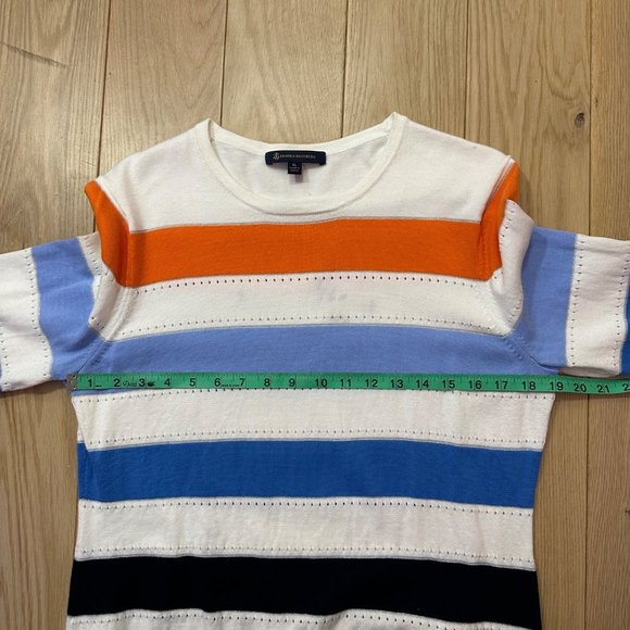Brooks Brothers Striped Sweater | Blue, Orange, and White | Size: XL - Picture 6 of 7